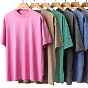 Sérigraphie DTG personnalisée DTH Pickling Vintage Imitation Vieux <span class=keywords><strong>T</strong></span>-shirt surdimensionné 100% coton <span class=keywords><strong>T</strong></span>-shirt homme résistant - Product Image 1