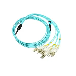 Manufacturing LC OM3/OM4 8/12/24f G657A1 MPO/MTP fiber optic patch cord