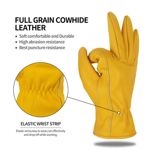 Gants de travail en cuir de haute qualité en gros à bas prix, gants de travail en cuir de vachette pleine fleur en gros - Product Image 5
