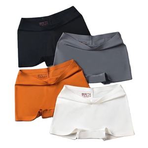 Culotte de lingerie solide sans couture pour femmes culotte de <span class=keywords><strong>yoga</strong></span> taille basse avec short de sécurité serré techniques teintées unies - Product Image 1