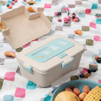 Boîte à lunch bento multifonctionnelle durable pour enfants, en plastique sans BPA, de qualité alimentaire, réutilisable, capacité 1-3L, avec cuillère, compatible micro-ondes