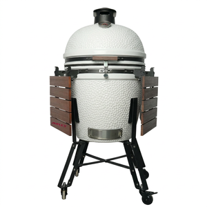Auplex Premium Modern White Series Griglia Kamado <span class=keywords><strong>a</strong></span> Carbone Resistente da 15/18/22/27 Pollici con Carrello per <span class=keywords><strong>Cucina</strong></span> Esterna - Product Image 1