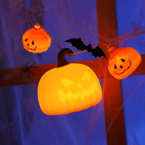 funny gift USB Rechargeable Portable Silicone Halloween Pumpkin Lamp Jack O Lantern Kid LED Night <b>Light</b> for Bedroom - Product Image 1