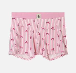 <span class=keywords><strong>Calzoncillos</strong></span> bóxer para hombre al por mayor, 92% algodón, 8% elastano, estampado de leopardo con rayas rosas, cómodos, transpirables y elásticos, ropa interior masculina - Product Image 2