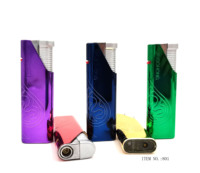 Dongyi 2023 Offre Spéciale Briquet électronique en plastique à coque métallique coupe-vent grande taille 259 modèle