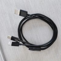 Câble d'alimentation 2.0 mâle à Double USB, séparateur mâle de type c mâle et Y, 1m de longueur