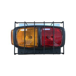 Feu arrière de camion avec grille de protection 24V pour remorques et pompes à béton, plaque en fer, nouveau système d'éclairage de remplacement - Product Image 1