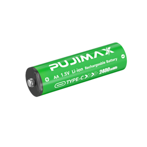 PUJIMAX Fabrication personnalisée Type-c Lithium rechargeable <span class=keywords><strong>1</strong></span> pièces Batterie <span class=keywords><strong>1</strong></span>.5V <span class=keywords><strong>AA</strong></span> 2400mWh batterie au lithium avec port de charge USB-C - Product Image 1
