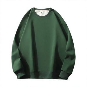 Sudadera con capucha para hombre, personalizada con logo, oversize, informal, larga, de cuello redondo, para primavera, de algodón polar de 320G, antiencogimiento, color liso - Product Image 2