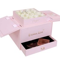 Nouveaux produits à succès, boîtes à amour, arrangement, bon prix, grande boîte à fleurs carrée en forme de cœur, surprise