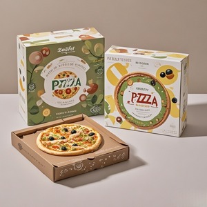 Tùy chỉnh có thể tái chế lá vàng in logo sóng hộp bánh <span class=keywords><strong>Pizza</strong></span> Matt cán sử dụng hàng ngày bao bì hộp giấy nhỏ - Product Image 6