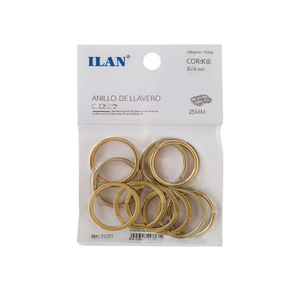 Portachiavi da 25 mm in oro K, 10 pezzi, per accessorio portachiavi - Product Image 1