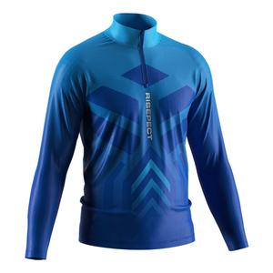 Sudadera de cuello alto con cremallera de un cuarto para hombre, de alta calidad, para calentamiento de lucha, venta al por mayor - Product Image 2