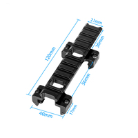 Base de connexion creuse en alliage d'aluminium usiné CNC de qualité supérieure, 120 mm, 11 fentes, boucle en forme de griffe, interface 21 mm, pour la chasse en extérieur