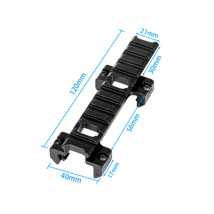 Base de conexión hueca con hebilla en forma de garra de aleación de aluminio mecanizada por CNC de primera calidad, 120 mm, 11 ranuras, interfaz de 21 mm, para caza al aire libre - Product Image 1