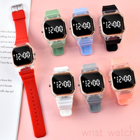 Jam Tangan Digital Sport LED Anak-Anak, Pria Wanita, Model Kotak Mewah Fashion Outdoor Grosir 2025