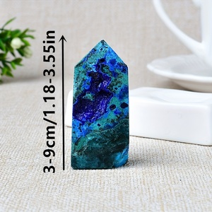 Torre de Cristal Natural al por Mayor, Obelisco de Azurita, Cuarzo en Bruto, Gema Suelta para Manualidades y Decoración del Hogar - Product Image 2