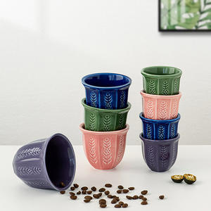 แก้วกาแฟเอสเปรสโซขนาดเล็ก 100 มล. <span class=keywords><strong>ราคา</strong></span>ส่งถูก รับทำตามสั่ง แก้วชา กาแฟ กาแฟแบบอาหรับ  แก้วเซรามิกพร้อมโลโก้ - Product Image 3