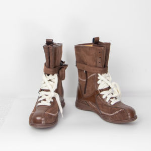 Botas de Invierno Retro para Mujer, con Cordones, Parte Superior de Microfibra, Suela de Goma, Cálidas y Desodorantes, Tacón de 3 cm - Product Image 1