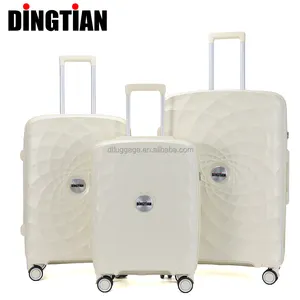 original factory pp carry on Maletas lightweight trunk spinner suitcase trolley travel luggage boarding case OEM ODM Dingtian