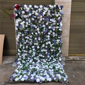 SPR taille personnalisée enroulable tissu Base feuille <span class=keywords><strong>Style</strong></span> <span class=keywords><strong>fleur</strong></span> mur toile de fond mariage Occasion décoration événement <span class=keywords><strong>fleur</strong></span> artificielle - Product Image 4