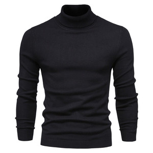 2025 inverno maglione a collo alto caldo da uomo di alta qualità lavorato a maglia traspirante e antirughe colorato per gli uomini - Product Image 3