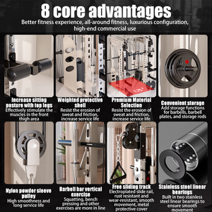 Multi Functional Smith Machine with Dual System Smith Power Squat Rack All in One Trainer - Product Image 2