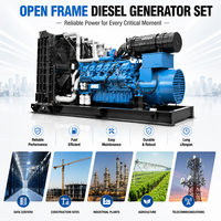 Générateur diesel industriel Weichai 1500 kVA, type ouvert, moteur 1500 tr/min, alimentation de secours pour projets d'infrastructure critiques