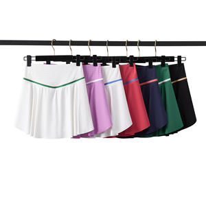 Roregal Gaya Baru Spandex/Nylon Cepat Kering Menyerap Keringat Bernapas Rok Yoga Kebugaran Pinggang Tinggi Rok Tenis untuk Wanita - Product Image 4