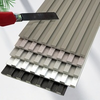 Panneaux muraux acoustiques modernes en composite bois-plastique, résistants à l'humidité, à motif géométrique, insonorisants, flexibles, pour usage domestique et commercial