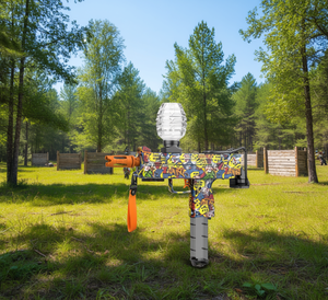 Pistola ad acqua elettrica Uzi ad alta velocità calibro 0.68 con pompa ad aria per giochi all'aperto - Product Image 2