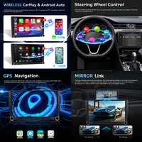 Podofo 9'' Écran tactile Incell 4+128G 2 Din Autoradio Android Stéréo CarPlay/Android Auto GPS WIFI Type-C USB OEM/ODM Vente en gros