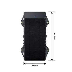 20000mAh waterproof I68 solar GPS tracker with app easy to operate for fishing boat container truck lorry bus