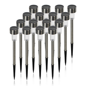 Lampes solaires de jardin Hejia en acier inoxydable, éclairage LED extérieur pour parcs, villas et pelouses résidentielles - Product Image 1