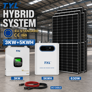Système <span class=keywords><strong>solaire</strong></span> <span class=keywords><strong>3KW</strong></span> 5KWH certifié CE, autonome pour l'agriculture et les zones rurales isolées, station d'alimentation pour cultures, construction rapide en zone A - Product Image 1