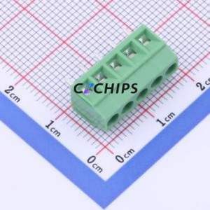 DB125-3.5-5P-GN-S Screw Terminal Block P=3.5mm Connector ( Construction: 1x5P )( Pitch: 3.5mm )( Color: Green ) - Product Image 1