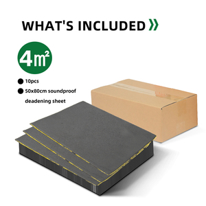 Alfombrillas Autoadhesivas de 3 Materiales para Insonorización de Automóviles, Espuma de Aluminio, Láminas de Aislamiento de Goma Butilo, Amortiguación Acústica para Oficina - Product Image 2