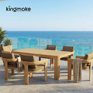 Set <span class=keywords><strong>da</strong></span> Giardino di Lusso in Legno di Teak, Mobili <span class=keywords><strong>da</strong></span> <span class=keywords><strong>Esterno</strong></span> per Patio e Villa, Set Tavolo e Sedie Rustico per Hotel - Product Image 1