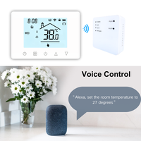 Termostato WiFi RF de Diseño Moderno con Receptor, Botón Táctil Sensible, Termostato Tuya para Caldera de Gas Doméstica, Termostato de Calefacción