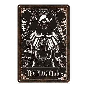 ป้ายโลหะวินเทจลายไพ่ทาโรต์ The Tower Lovers Sun Star Plaque Deadly <span class=keywords><strong>Tarot</strong></span> สำหรับตกแต่งบ้าน บาร์ ผับ โรงรถ ห้องนั่งเล่น หรือผนังห้อง - Product Image 5