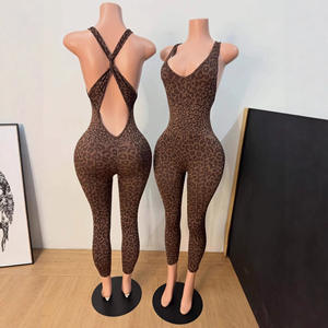 จั๊มสูทลำลองแฟชั่นผู้หญิงทรงเข้ารูป ลายเสือดาว สปริง/ซัมเมอร์ รุ่น BR6200 - Product Image 1