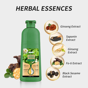 Shampoo Colorante Naturale alle Erbe, <span class=keywords><strong>Colore</strong></span> Nero Permanente per Copertura <span class=keywords><strong>Capelli</strong></span> Grigi, <span class=keywords><strong>Senza</strong></span> <span class=keywords><strong>Ammoniaca</strong></span>, Essenza Vegetale, Colorazione Rapida - Product Image 4