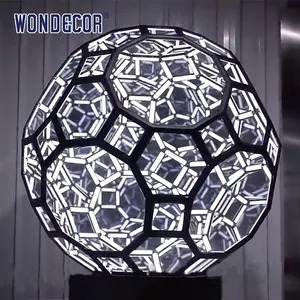 WONDECOR Schlussverkauf moderne abstrakte Abgrund-Licht-Skulptur Edelstahl-Kaleidoskop-Skulptur