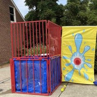 Dunk Tank Gonflable en Métal, Jeu Aquatique de Lancer, Amusement pour Carnavals, Enfants et Adultes, Location pour Fêtes, Équipements et Manèges de Parcs d'Attractions Extérieurs