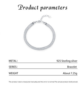 Pulsera de tenis ajustable de plata S925 con pavé completo, pulsera de cadena cúbica brillante, joyería elegante para uso diario y fiestas - Product Image 2