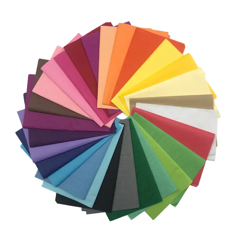 סיטונאי צבעוני 7gsm מותאם אישית מודפס לוגו אריזת מתנות גלישת נייר בגדים רקמות נייר