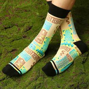 Calcetines de Vestir con Patrones <span class=keywords><strong>Retro</strong></span> Creativos, Calcetines Casuales para Halloween, Navidad, San Valentín, un Par de Calcetines Largos hasta la Pantorrilla, Regalos - Product Image 1
