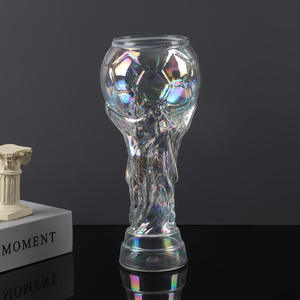 Chope à bière en verre en forme de trophée de <span class=keywords><strong>la</strong></span> Coupe US MX CA, design sportif promotionnel réutilisable pour les événements de football mondial - Product Image 2
