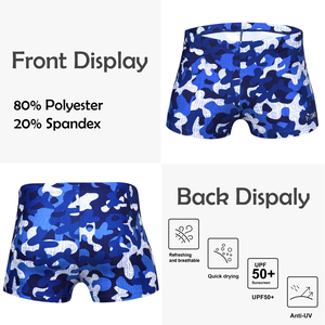 KGKE Swim Boxer <span class=keywords><strong>Slip</strong></span> Breve Nuotata Jammer Camo Racer Mens Piazza Gamba Costume Da Bagno - Product Image 5