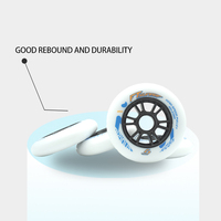 Roues de remplacement professionnelles en PU haute vitesse OEM pour patins à roulettes de course, universelles pour patineurs en ligne, extérieur, diamètre 90 100 110 mm